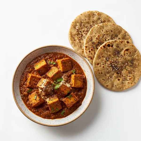 Dhabha paneer masala with multi seed chapati
